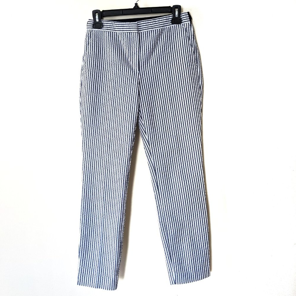 ZARA Women's Seersucker Striped Ankle Pants Size S